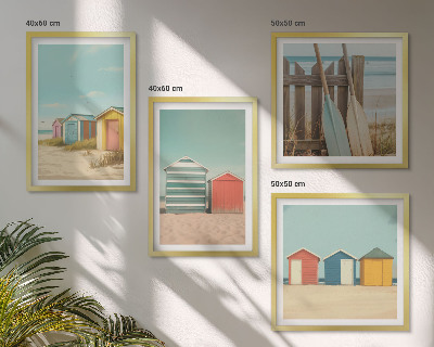 Galleria a parete Case sulla spiaggia colorate