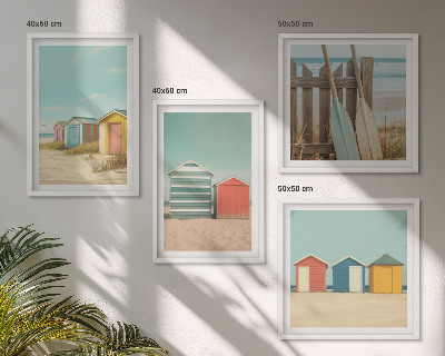 Galleria a parete Case sulla spiaggia colorate