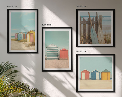 Galleria a parete Case sulla spiaggia colorate