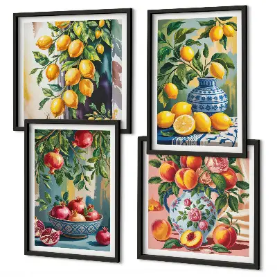 Composizioni di frutta composizione di 4 quadri