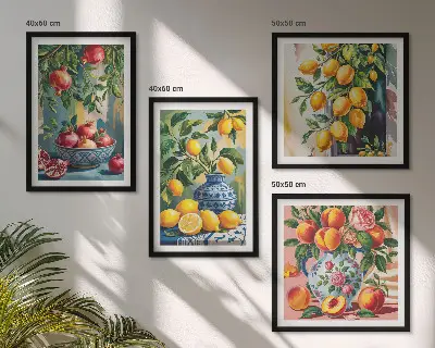 Composizioni di frutta composizione di 4 quadri