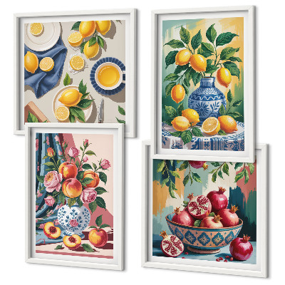 Galleria a parete Fiori e frutta in vaso
