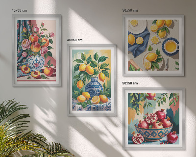 Galleria a parete Fiori e frutta in vaso