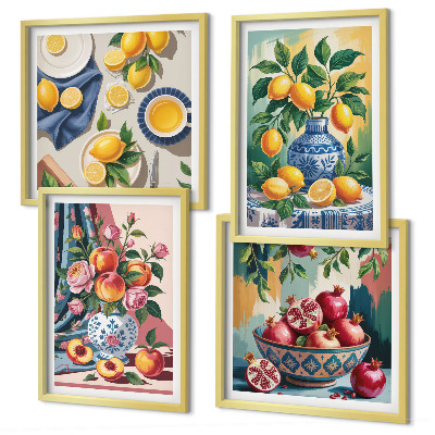 Galleria a parete Fiori e frutta in vaso