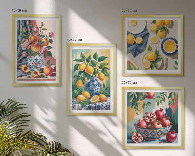 Galleria a parete Fiori e frutta in vaso