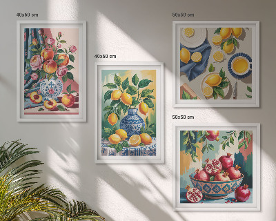 Galleria a parete Fiori e frutta in vaso