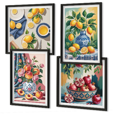 Galleria a parete Fiori e frutta in vaso