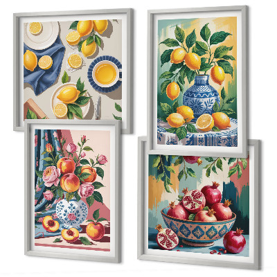 Galleria a parete Fiori e frutta in vaso