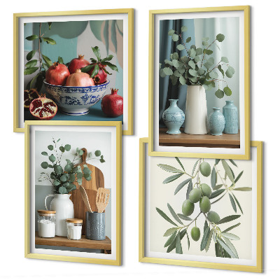 Galleria a parete olive verdi eucalipto