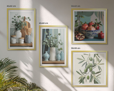 Galleria a parete olive verdi eucalipto