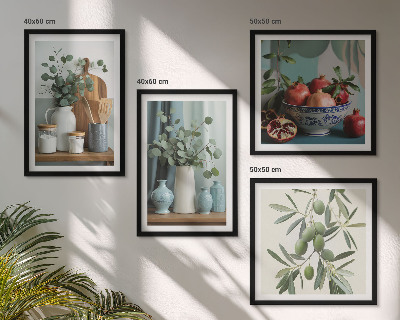 Galleria a parete olive verdi eucalipto