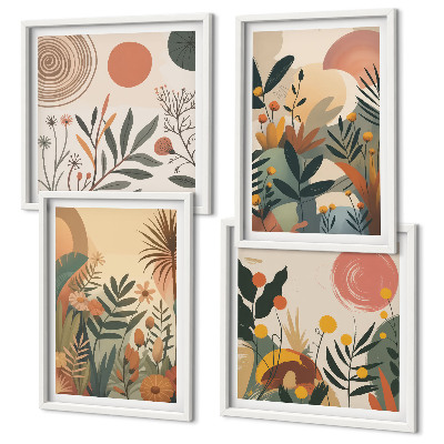 Galleria a parete Motivi vegetali a colori