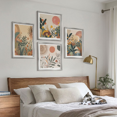 Galleria a parete Motivi vegetali a colori