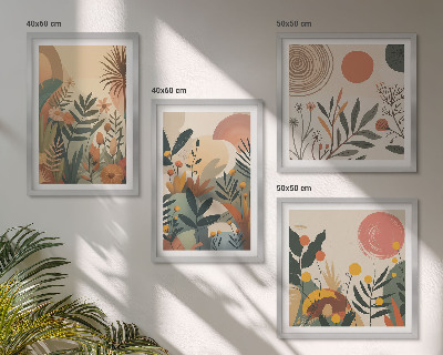 Galleria a parete Motivi vegetali a colori