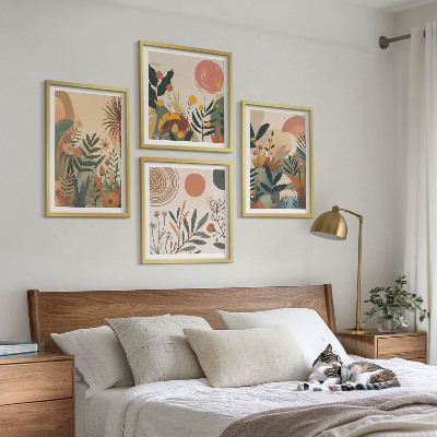 Galleria a parete Motivi vegetali a colori