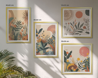 Galleria a parete Motivi vegetali a colori