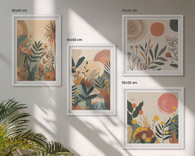 Galleria a parete Motivi vegetali a colori