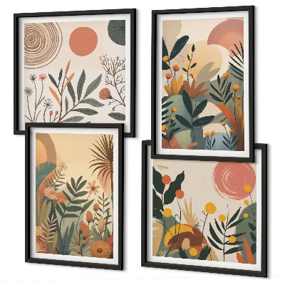 Galleria a parete Motivi vegetali a colori
