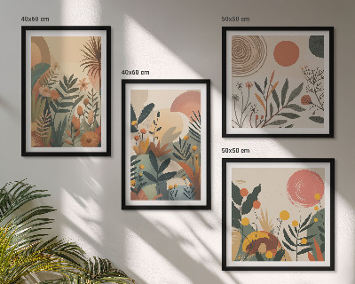 Galleria a parete Motivi vegetali a colori