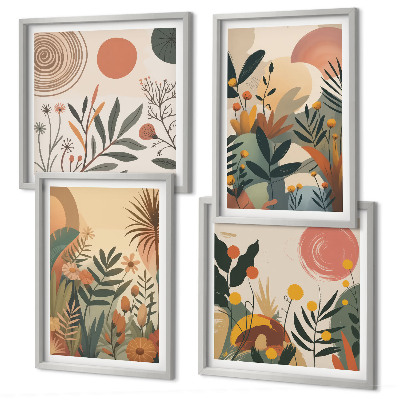 Galleria a parete Motivi vegetali a colori