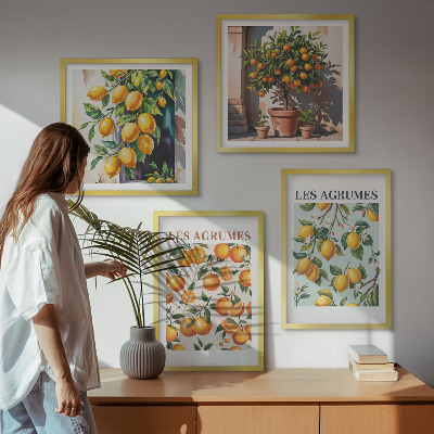 Galleria a parete Motivi agrumati fruttati
