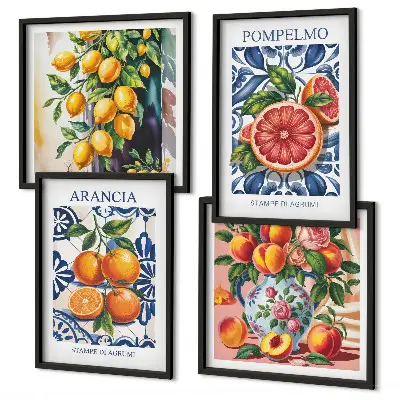 Galleria a parete poster di moda con agrumi italiani