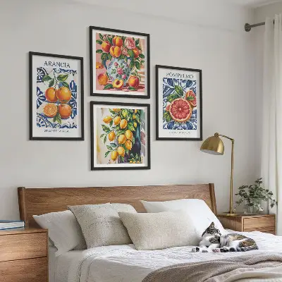 Galleria a parete poster di moda con agrumi italiani