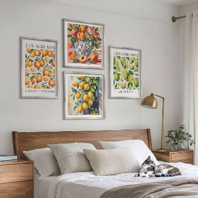 Polittico con cornice Agrumi freschi e colorati