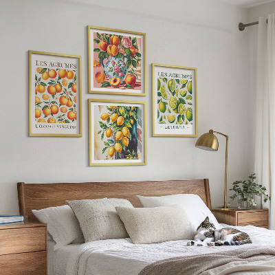 Polittico con cornice Agrumi freschi e colorati