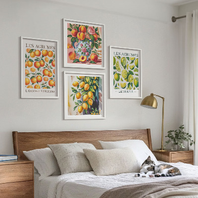 Polittico con cornice Agrumi freschi e colorati