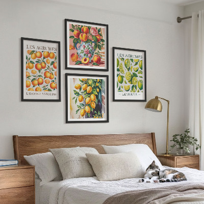 Polittico con cornice Agrumi freschi e colorati
