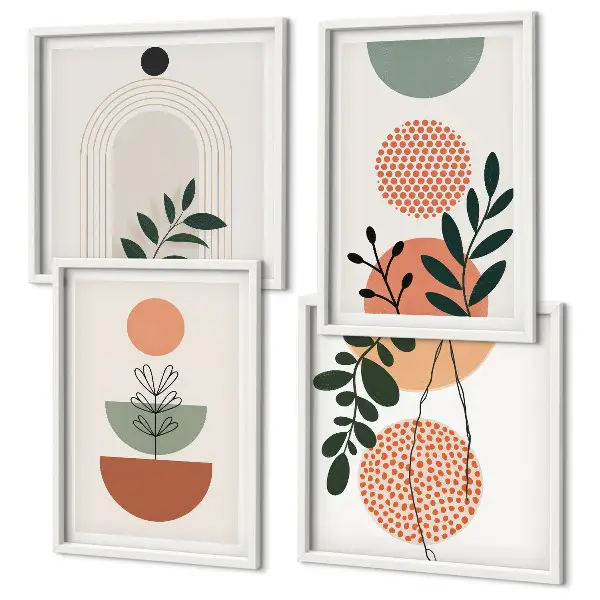 Galleria a parete con motivi vegetali moderni