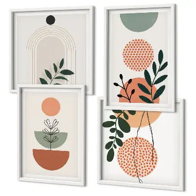 Galleria a parete con motivi vegetali moderni
