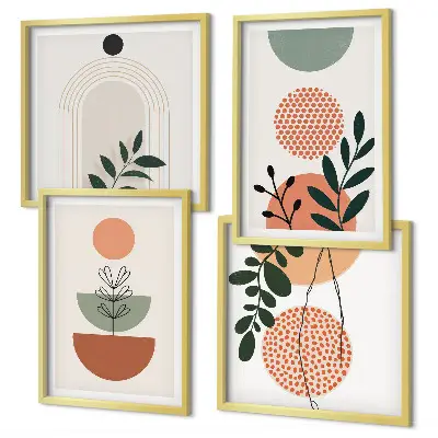 Galleria a parete con motivi vegetali moderni