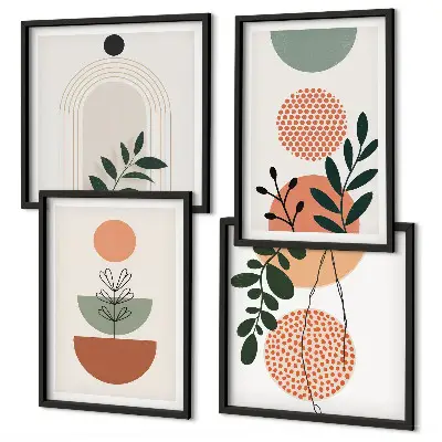 Galleria a parete con motivi vegetali moderni