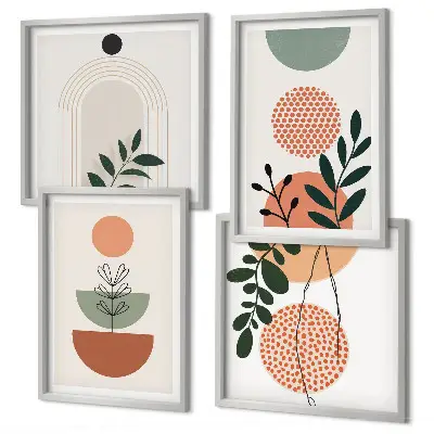 Galleria a parete con motivi vegetali moderni