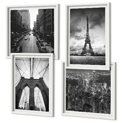 Galleria a parete con torri di ponti monocromatiche