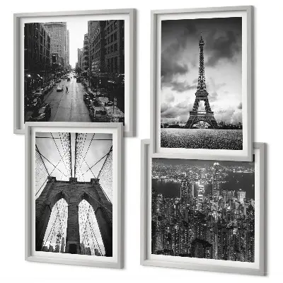 Galleria a parete con torri di ponti monocromatiche