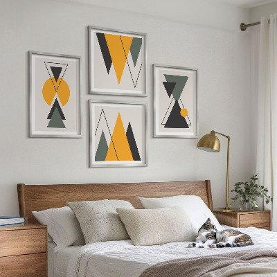 Polittico con cornice Forme geometriche astratte