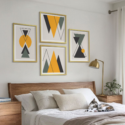 Polittico con cornice Forme geometriche astratte
