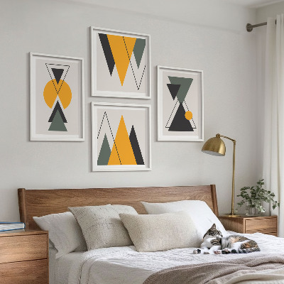 Polittico con cornice Forme geometriche astratte