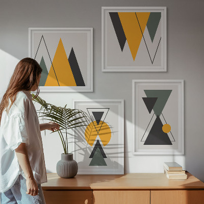 Polittico con cornice Forme geometriche astratte