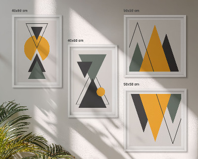 Polittico con cornice Forme geometriche astratte