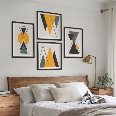 Polittico con cornice Forme geometriche astratte
