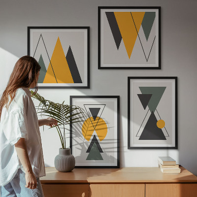 Polittico con cornice Forme geometriche astratte