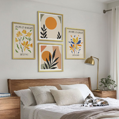 Galleria a parete Poster floreali Parigi Milano