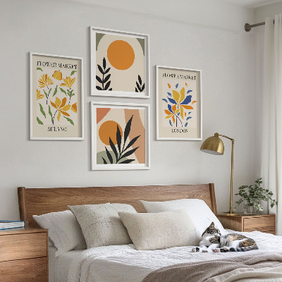 Galleria a parete Poster floreali Parigi Milano