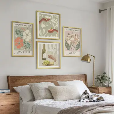 Manifesti floreali città del vino galleria a parete