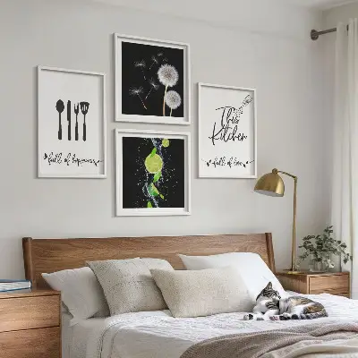 Polittico con cornice Tarassaco Lime decorazione con iscrizioni per cucina