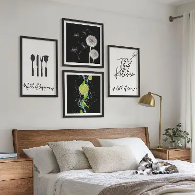 Polittico con cornice Tarassaco Lime decorazione con iscrizioni per cucina